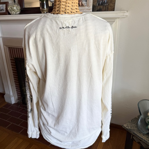 Free People we the free up to us doodle oversized tee S - Picture 3 of 10